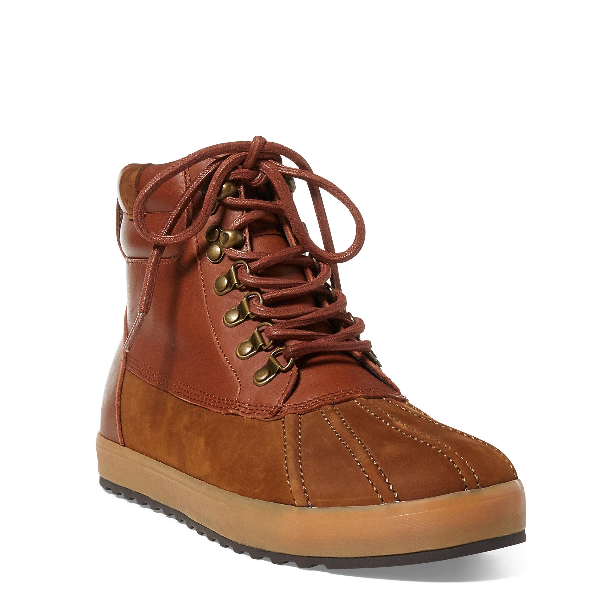 Polo Ralph Lauren Leather Regnald Nubuck Sneaker Boot in Brown for 